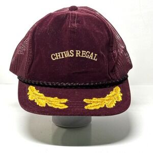 Chivas Regal Trucker Hat Mens OSFA Burgundy Velvet